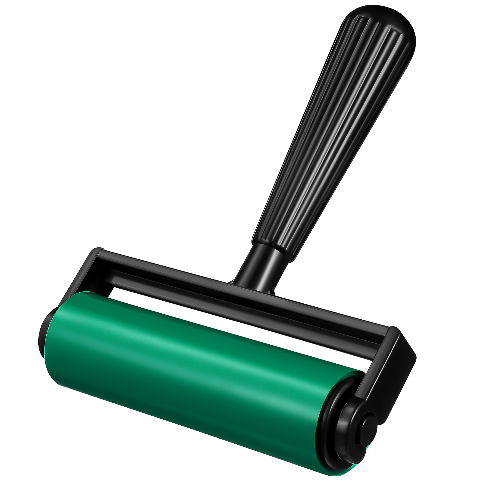 Rodillo de goma Brayer, aplicador de goma, cepillo, rodillo de losa para manualidades, bloque de impresión de tinta, estampado, aplicación de pegamento, 10cm: Verde