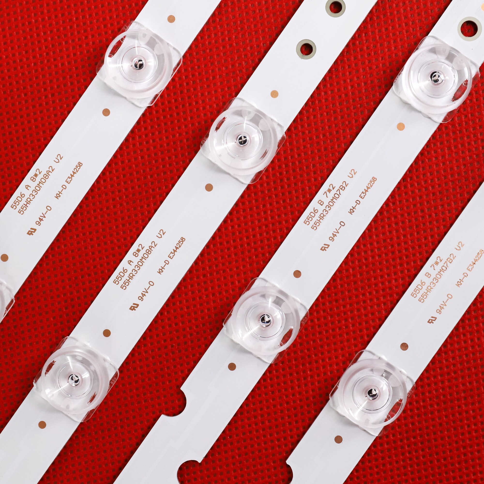 4 PCS/set LED Backlight strip for TCL 55P65US 55U3800C 55P65 55D6 55F6 55L2 4C-LB5507-PF02J HR03J 55HR330M07B2 V2 55HR330M08A2