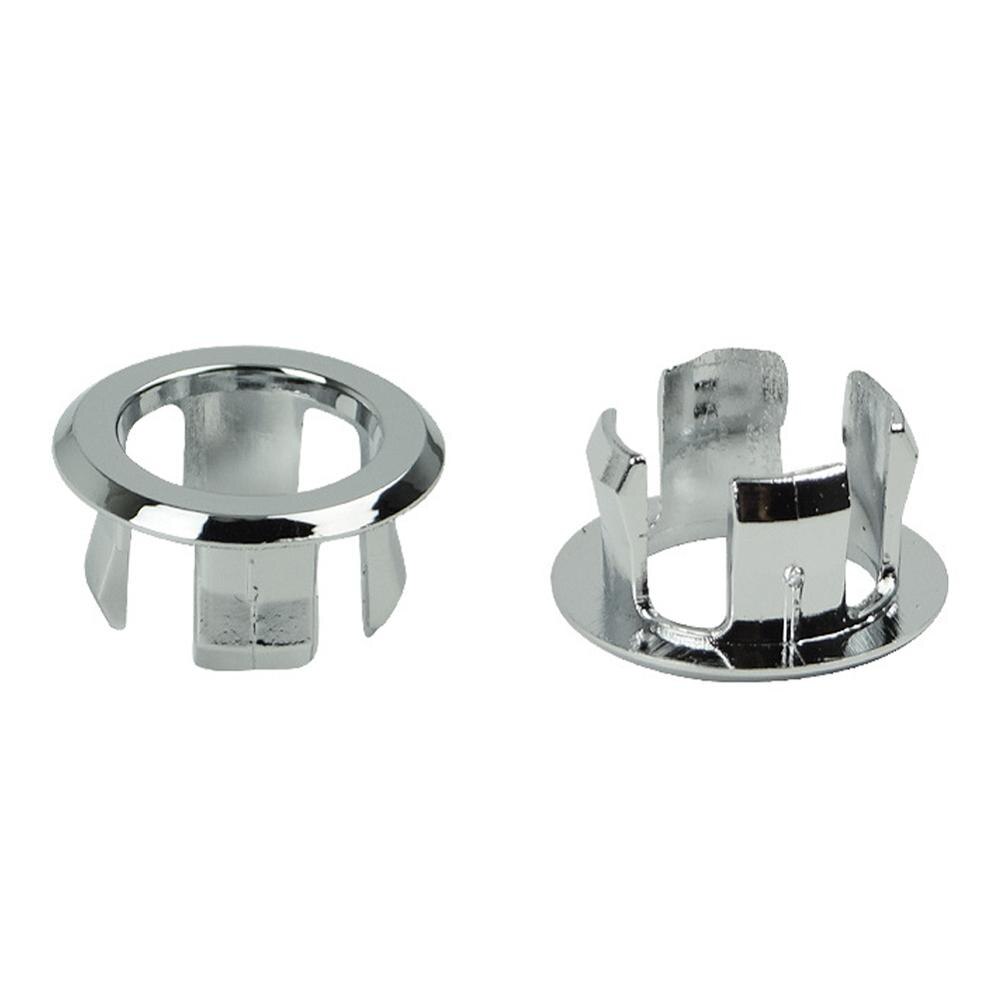 Kitchen Bathroom Basin Sink Overflow Ring Round Overflow Ring Accessories Silver Wash Basin Insert Hole Cover Cap Spare Cover