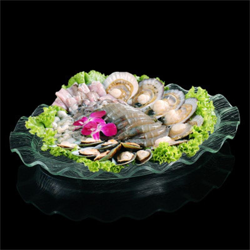 Acryl sashimi eis tablett Japanische und Koreanische küche Sushi obst platte meeresfrüchte sashimi platte trockenen eis tablett lachs eis tablett