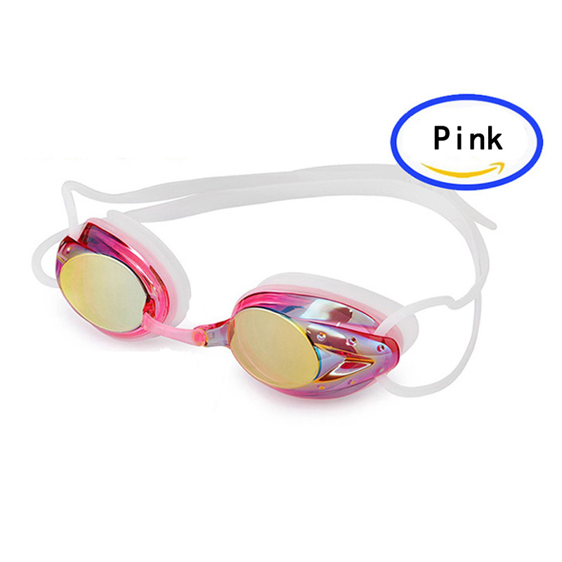 Swimming Goggles Men Women Swim Goggles Diopter Waterproof Anti Fog UV Swimming Pool Goggles Adult Swim Glasses: Pink