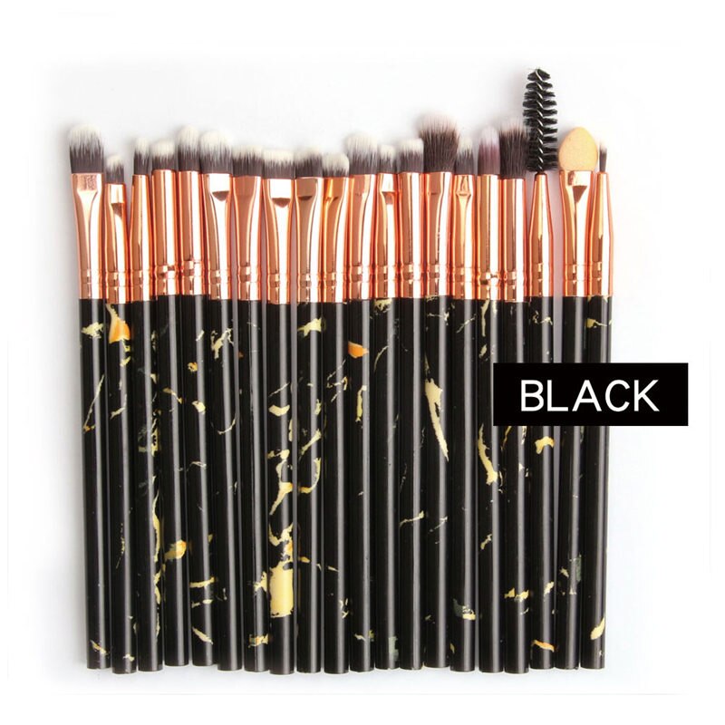 MAANGE Multifunctionele 20 stuks Marbling Make-Up Kwasten Set Oogschaduw Eyeliner Concealer Brush set Mini Make Up Brush Tool Kit