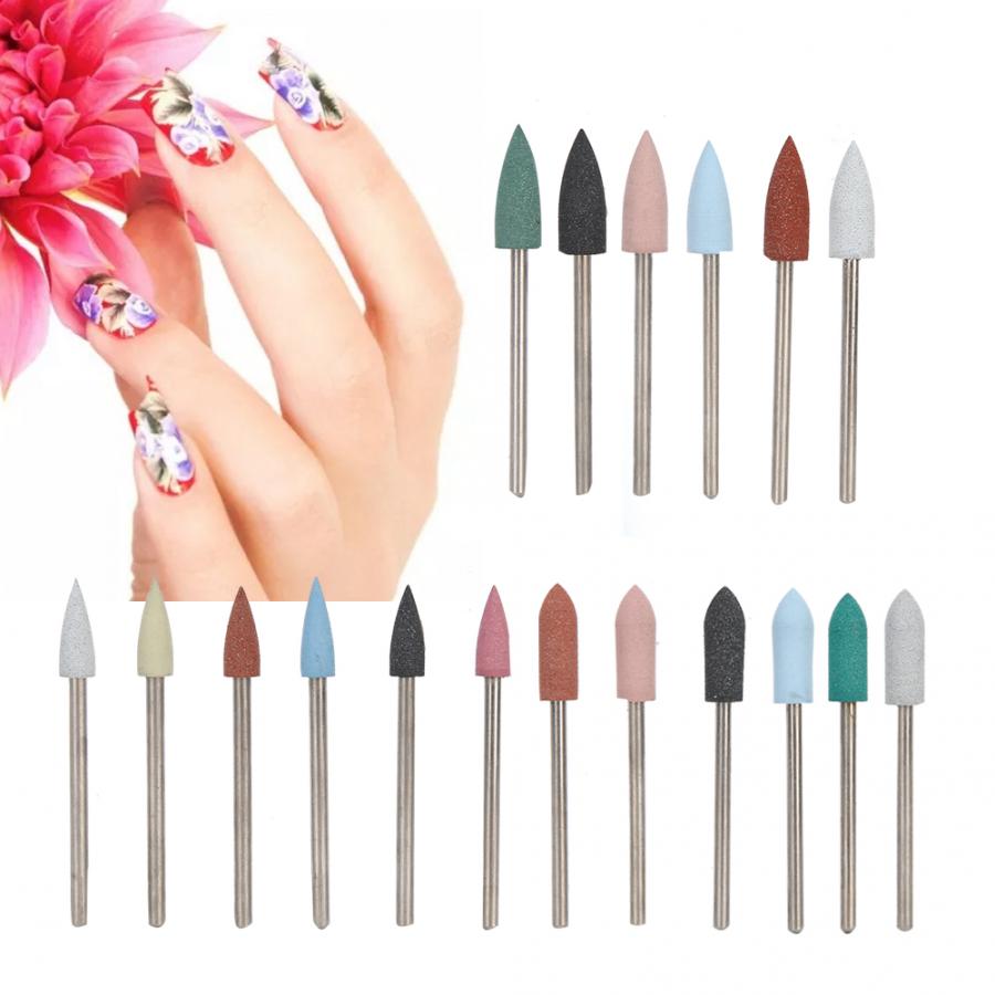 Mèches pour ponceuse à ongles, 6 pièces, tête de ponçage, élimination de la peau morte, ponçage, polissage, ensemble de têtes pour manucure et pédicure