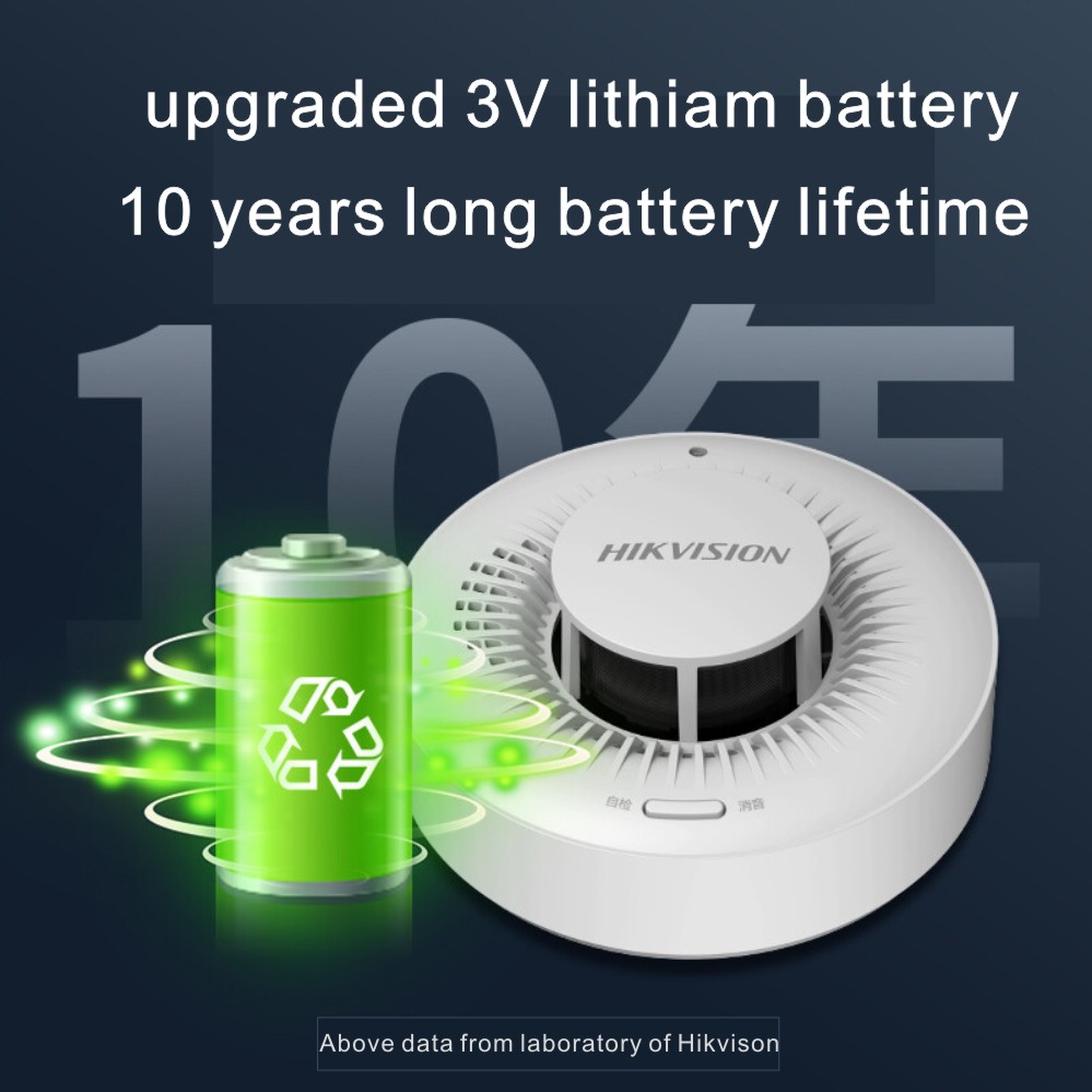Hikvision Smoke Detector Independent Fire Alarm Home Security System Firefighters Smoke Alarm Fire Protection