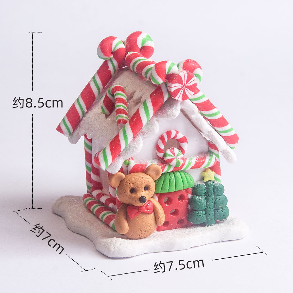 Weihnachtsbaum-Dekoration, Lebkuchen, kleines Haus, Anhänger, Zuhause, , Acryl, DIY-Anhänger, Weihnachten, 2024, Neujahr, Ornament, Navidad