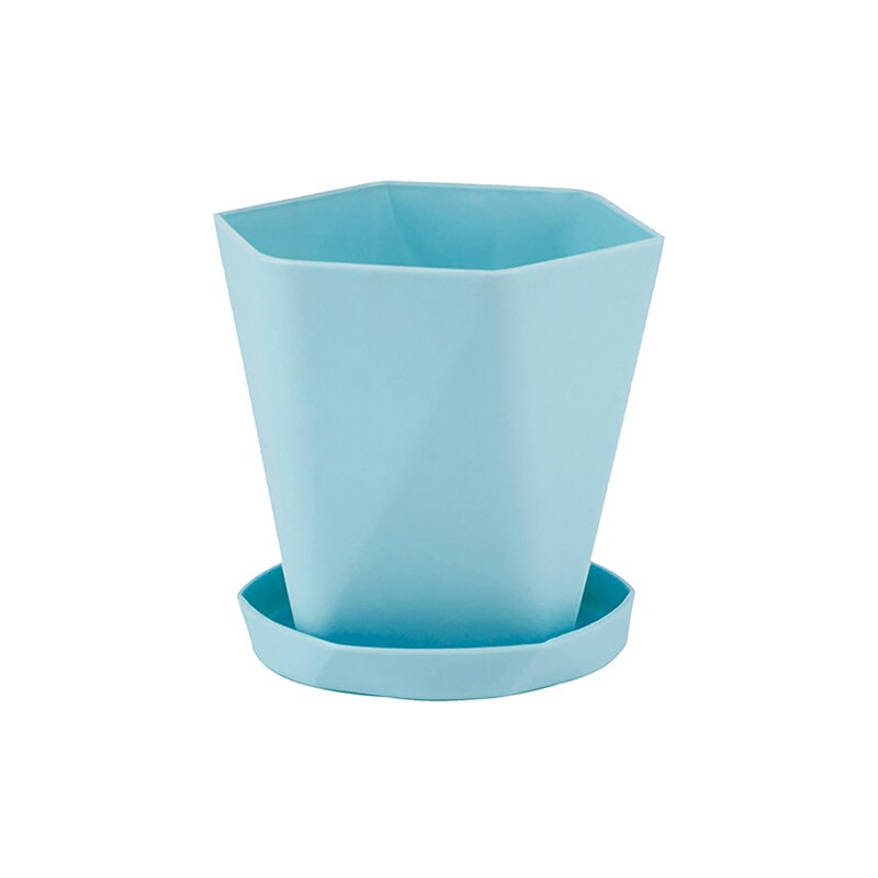 Thickened Flower Pots Home Garden Flower Pots Plastic Gallon Pots Living Room Balcony Green Basket Resin Planting Pots: Blue