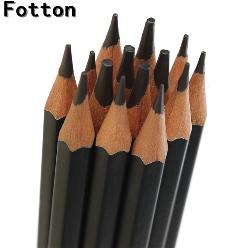 14 stk 6h to12b professionel skitse kunst tegning blyant skitsering blyanter papir pen tegnesæt potloden farveblyant lapices  a50