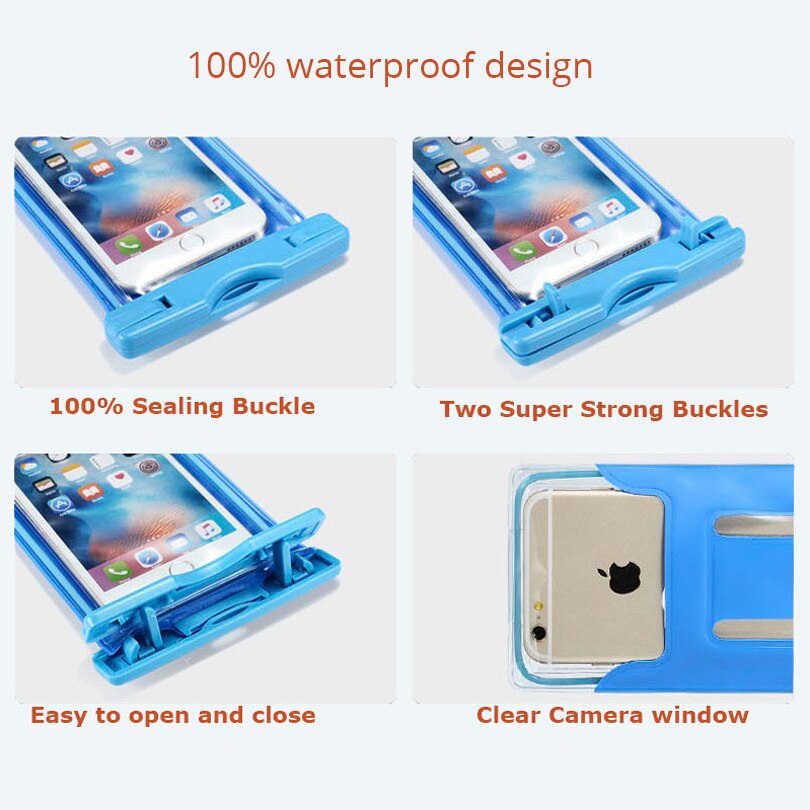 Waterbestendig Bag Smartphone Transparante Waterdichte Case 5 6 6.5 Inch Onderwater Schieten Telefoon Cover Voor Huawei Iphone Samsung