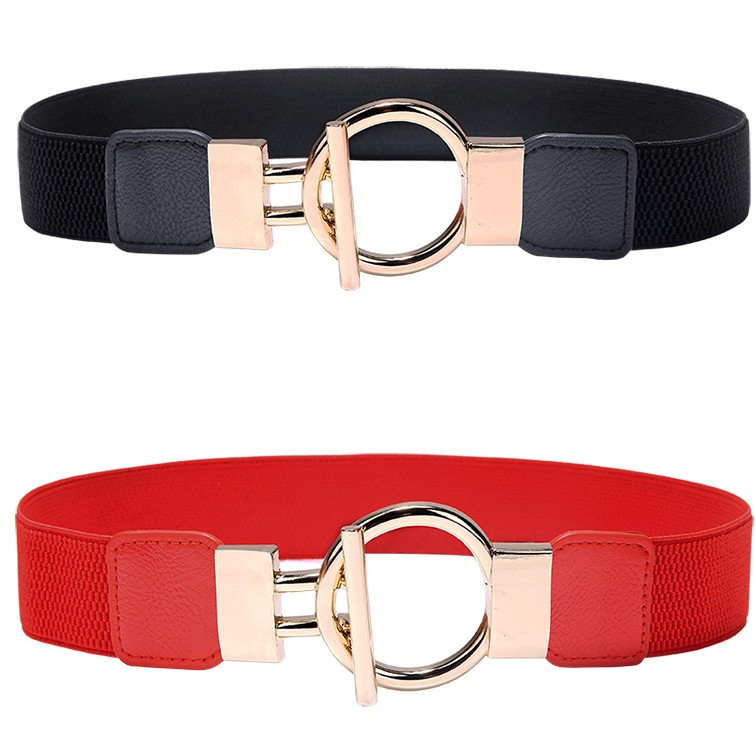 Mode Zwarte Cumberbanden Dame Brede Elastische Lederen Riem Jurk Jas Buikband Ceinture Luxe Gordel Rode Vrouwen