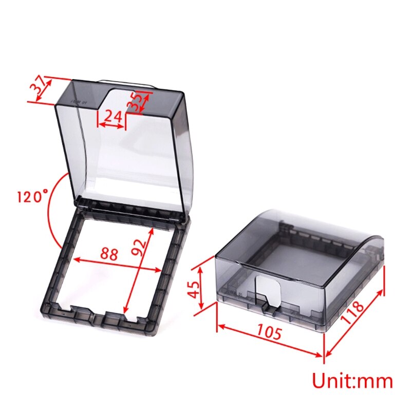 Type 86 Verhoogde Waterdichte Elektrische Stopcontact Schakelaar Bescherming Cover