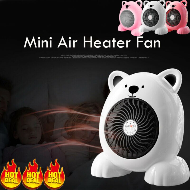 Cute Mini Electric Heater Air Radiator Warmer Fan Warm Blower for Winter Home Office Room 350W