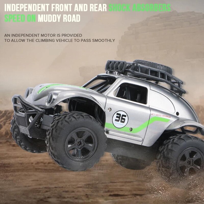 MN36 MN-36 1:18 RC Car Drive Bigfoot Control remoto eléctrico Beetles Rock Crawlers máquina en la Radio juguetes Carros niñas niños (S
