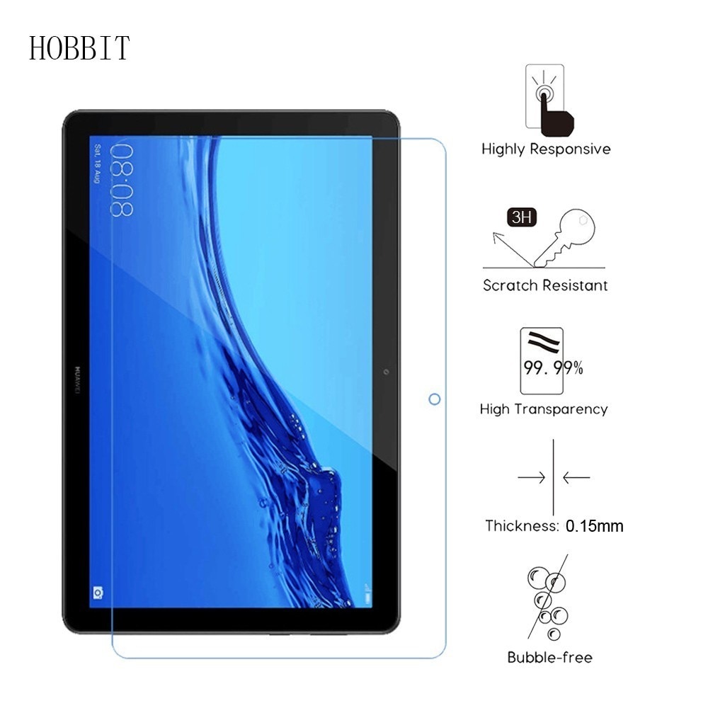 Paquete de 3 protectores de pantalla LCD transparente para Huawei MediaPad T5 AGS2-W09 W19 AGS2-L03 L09 de 10,1 pulgadas, Protector de pantalla antiarañazos para tabletas