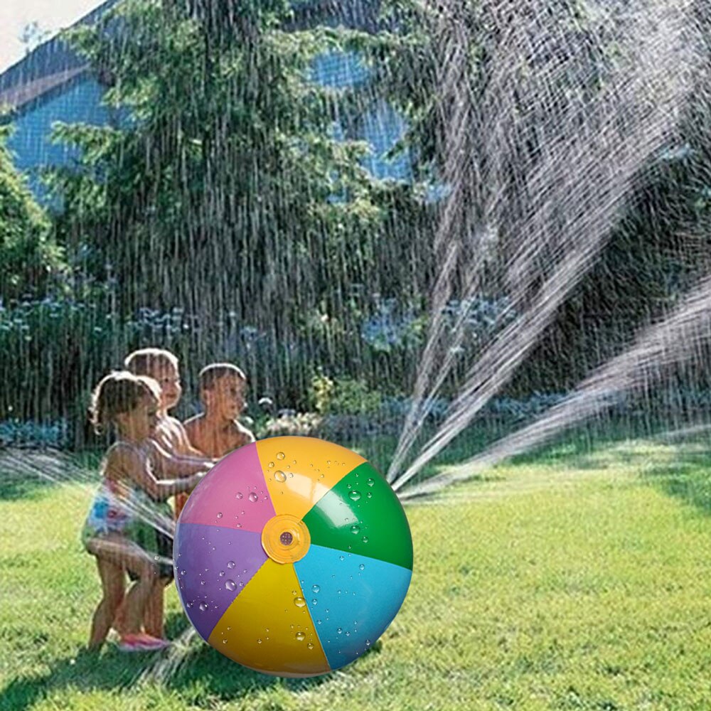 65/75cm água spray inflável bola inflável pvc praia bola brinquedo para gramado ao ar livre verão jogo crianças brinquedo bola waterjet