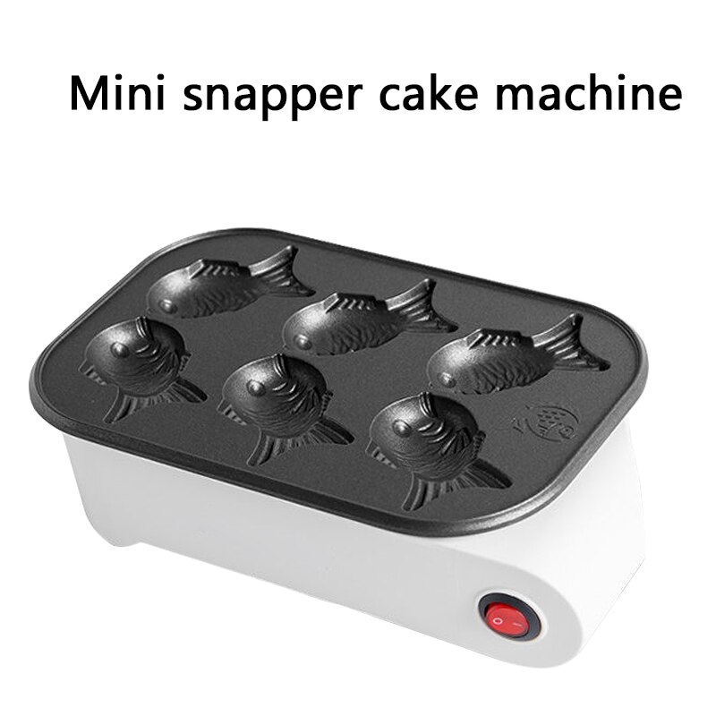 Cukyi Mini Octopus Gehaktbal Maker Elektrische Takoyaki Machine Snapper Cake Bakken Pan Hotdog Ei Omelet Vis-Vorm Cake Oven: Snapper cake machine