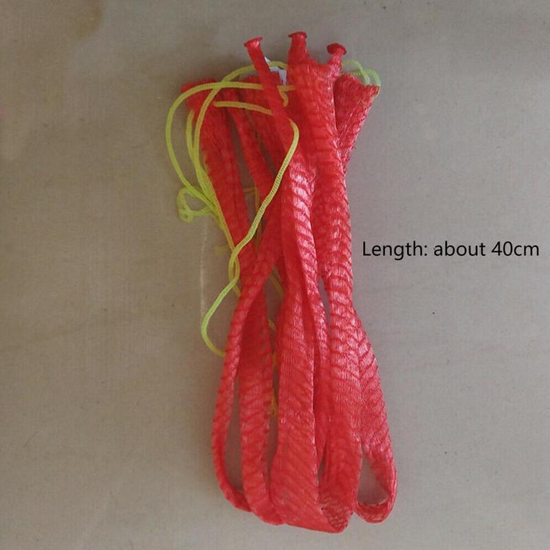 100 stk frugt plastik netpose vandmelon melon vokse beskyttelse hængende net drivhus grøntsager snøre nylon håndtag poser