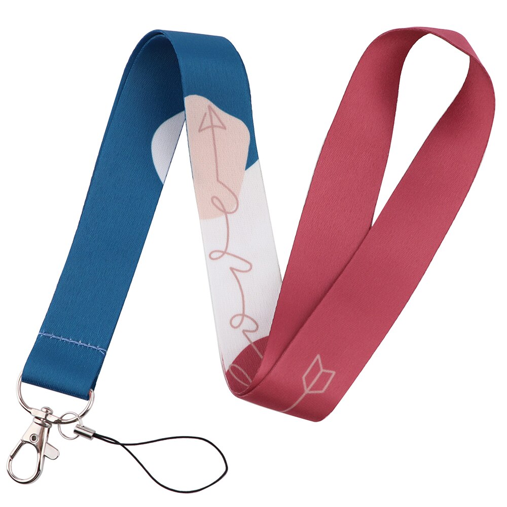 JF1413 Minimalism Love Neck Strap Lanyards for Key ID Card Gym Cell Phone Strap USB Badge Holder Rope Pendant Key Chain: 4