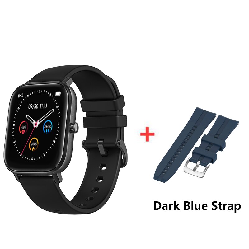 SENBONO P8 Smart Watch Women Men IP67 Waterproof Sport Watch Heart Rate Blood Pressure Monitor Fitness Watch for IOS Android: with dark blue