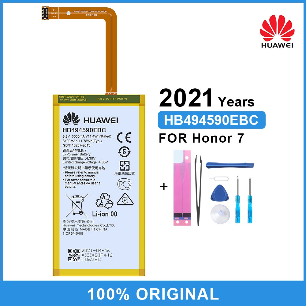 Batterie pour Huawei Honor 7, 3000mAh, Original