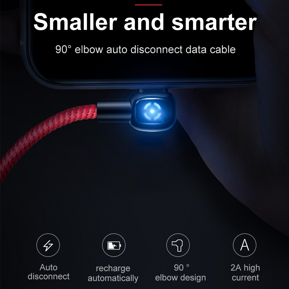 MCDODO Auto Trennen LED Licht Für iPhone Ladegerät Kabel USB Kabel Schnelle Lade Datenkabel Für iPhone XR XS Max 8 7 Plus