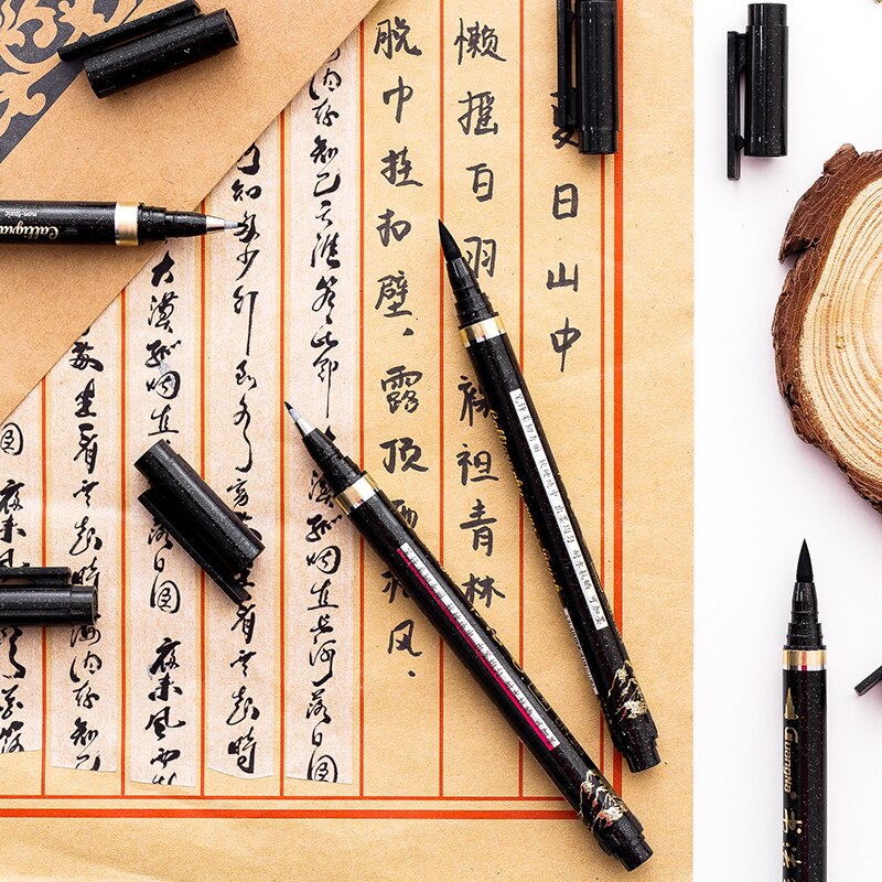1 Uds pluma de caligrafía mano plumas para caligrafía cepillo recarga plumas  para caligrafía marcadores y plumas para escribir dibujo negro plumas de  tinta arte marcador – Grandado