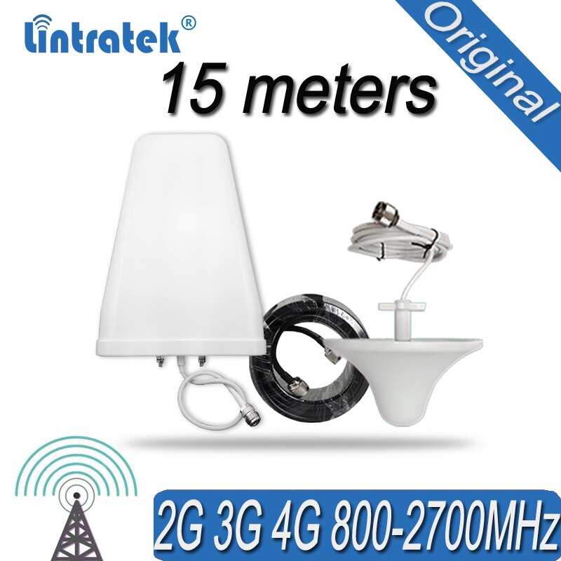 800-2700mhz Antenna Set for Signal Repeater Repeater GSM WCDMA DCS UMTS Amplifier 4G LTE 3dBi Omni Ceiling Antenna #35: 15m