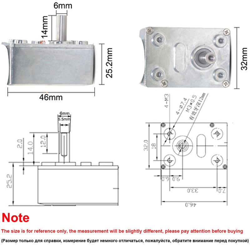 Worm Versnellingsbak Met Overbrengingsverhouding 1:40/1:65/1:90/1:150/1:260/1:340/1:600/1:1000 Metalen Tandwielen Gebruik Voor Dc Worm Motorreductor