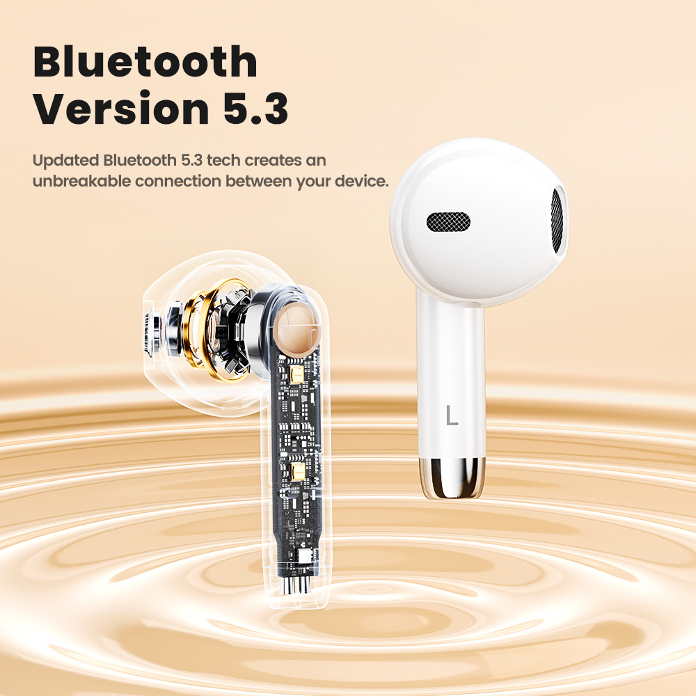 Toocki V05 bezprzewodowe słuchawki Bluetooth słuchawki stereo Hifi zasilanie DIsplay TWS Bluetooth V5.3 Mini słuchawki douszne z zestawem słuchawkowym z mikrofonem