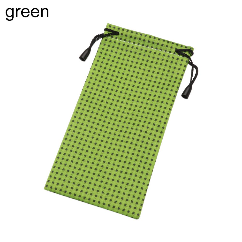 Sac en tissu imprimé pour lunettes, 1 pièce, pochette de lunettes de soleil étanche à la poussière, sac de transport pour lunettes optiques: green