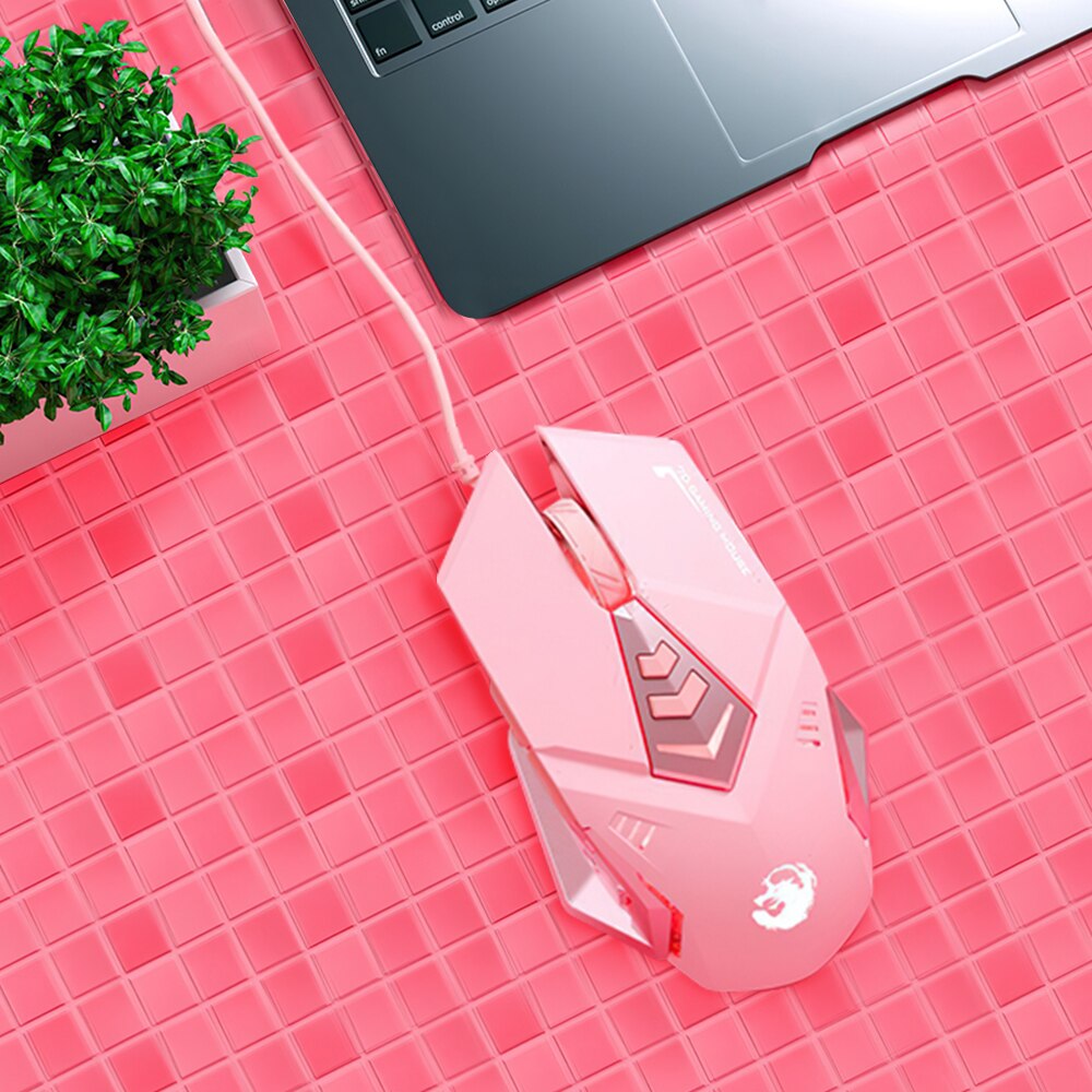 Keyboard Mouse Combos With Headphones Pink Mechanical Keyboard Gaming Mouse Gaming Headset For Computer Laptop Gameing Office: Mouse