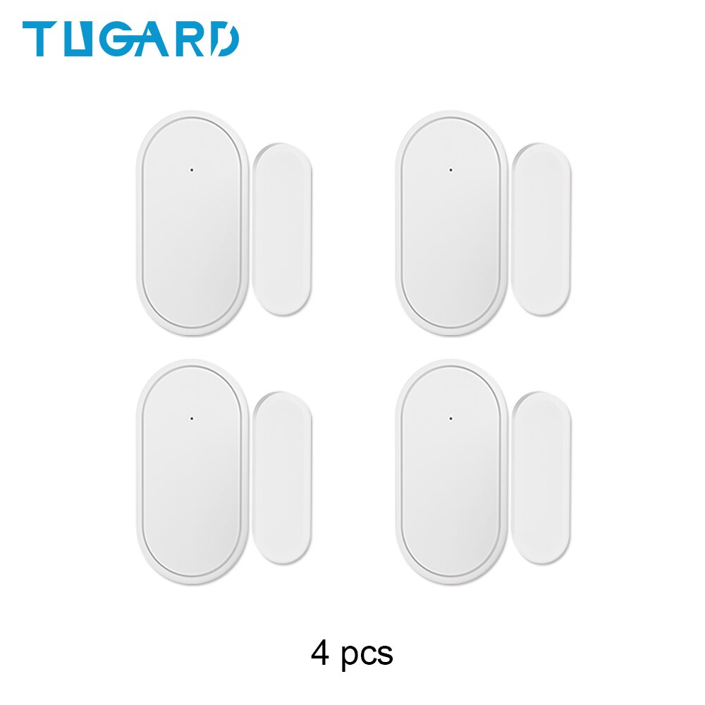 TUGARD-Sensor inalámbrico D30 para ventana y puerta, sistema de alarma de seguridad para el hogar, Control remoto por aplicación, 433mhz: YK-044-D30-4pcs