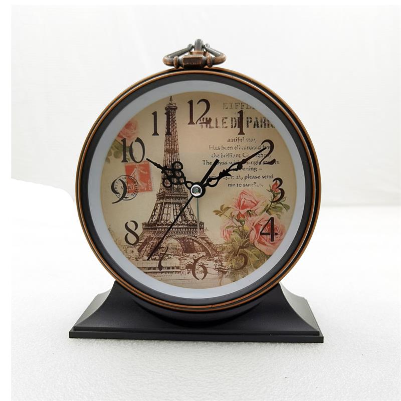 Retro Style Metal Alarm Clock Students Children's Birthday Bedroom Ornaments Desk Alarm Clock: SKU-14