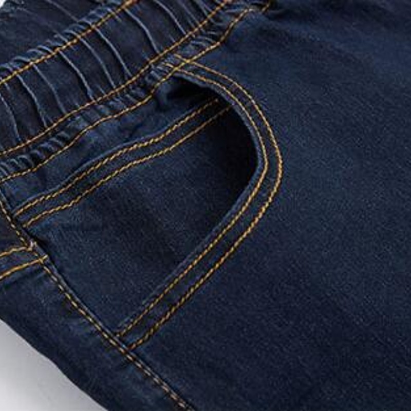 Herren Plus Größe Sommer Elastische Taille strecken Jeans Knie Länge Kordelzug Schlauch ausgebeult Kurze Hosen Roupa Masculina