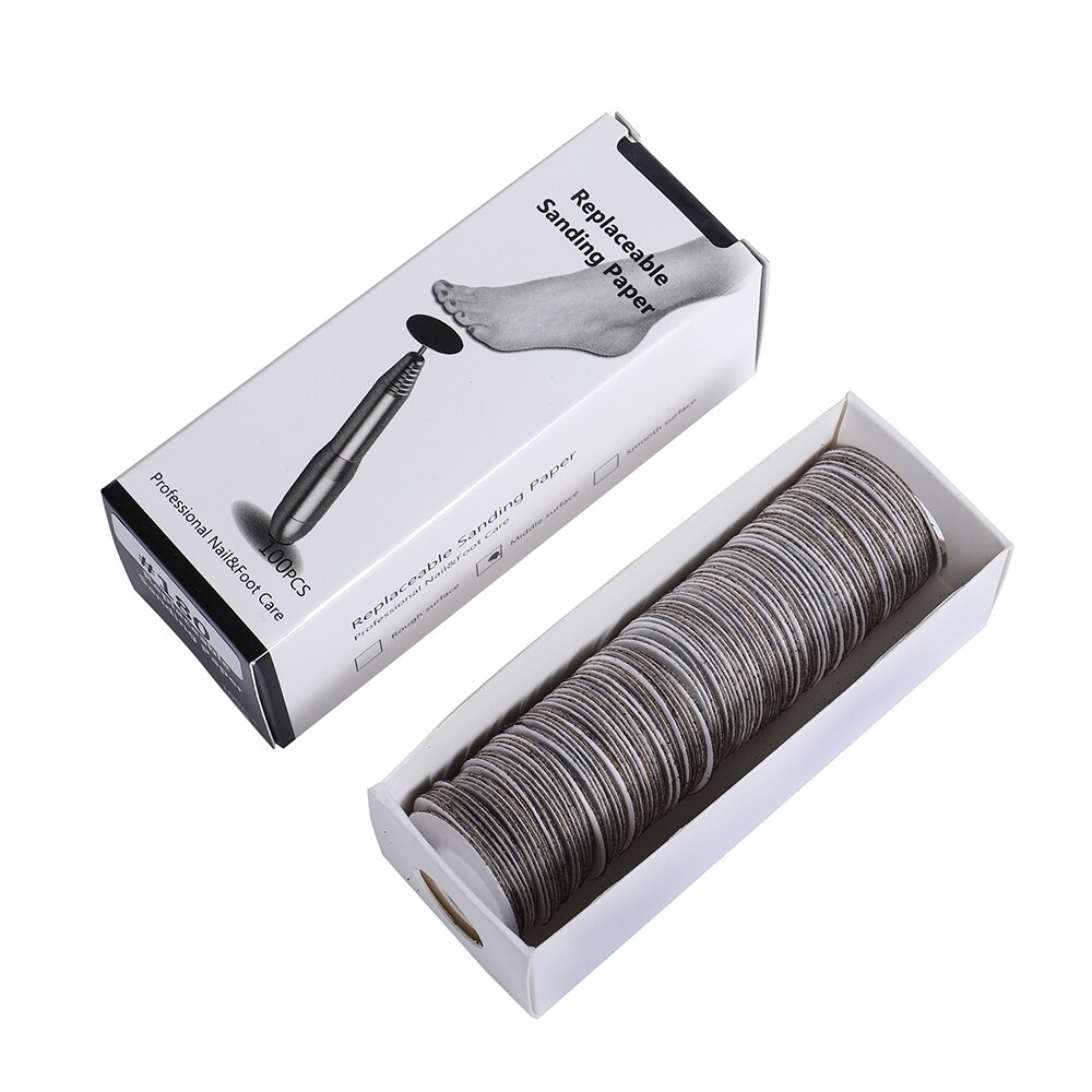 Set de lija reemplazable de 200 Uds., disco de cutícula, callos, herramienta de eliminación de callo, Lima de pie eléctrica, callo duro, elimina piel muerta, herramienta de pedicura