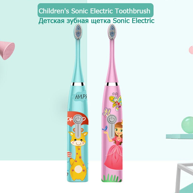 Child Electric Toothbrush Dental Electric Cleaning Brush Kids Ultrasonic Rechargeable Toothbrush