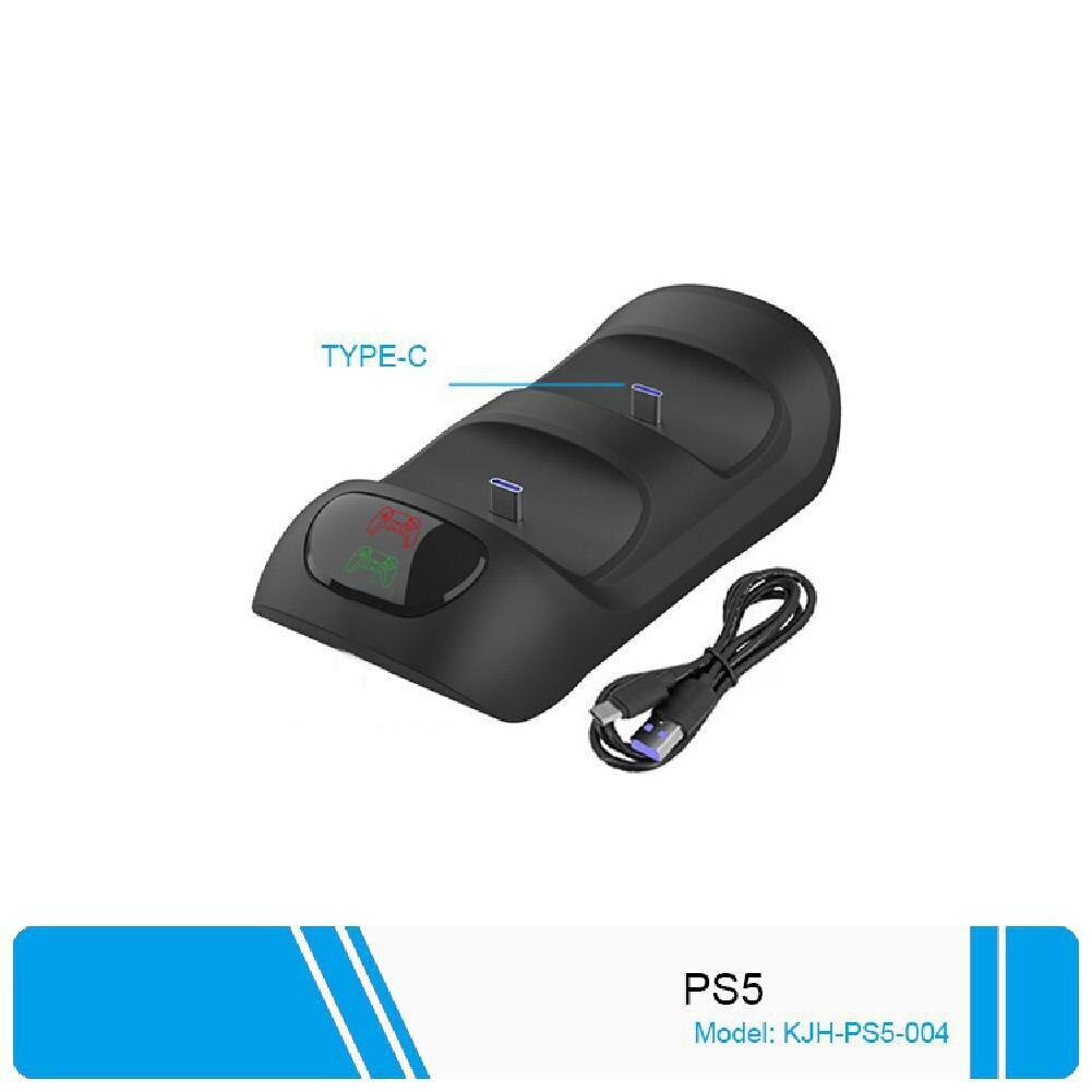 For PS5 Controller Charger with LED Light Wireless Charger Fast Charging Station