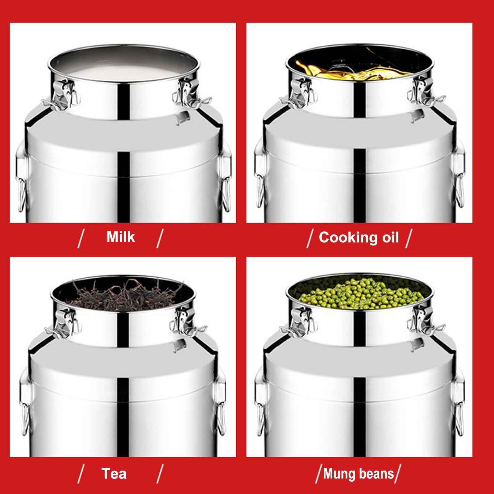 5L/9L/14L Keuken Afgesloten Vat Met Kraan Roestvrijstalen Vetcontainer Met Deksel Luchtdichte Melk Emmer Wijn Afgesloten Tank