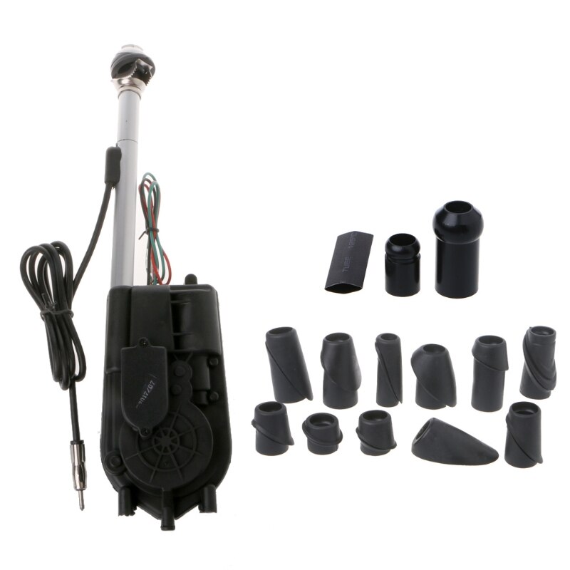 Kit aéreo de antena automática de 12V para coche, Kit de antena de repuesto Universal para SUV AM FM Radio eléctrica Pro, para Exterior: With Mounting Head