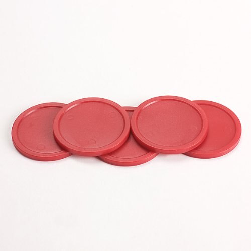Sujurio 5 Rondelles De Hockey Sur Air – 2 Pouces (50 Mm) – Rouges – ABS – Pour Tables Mini – Accessoire De Rechange Pour Enfants