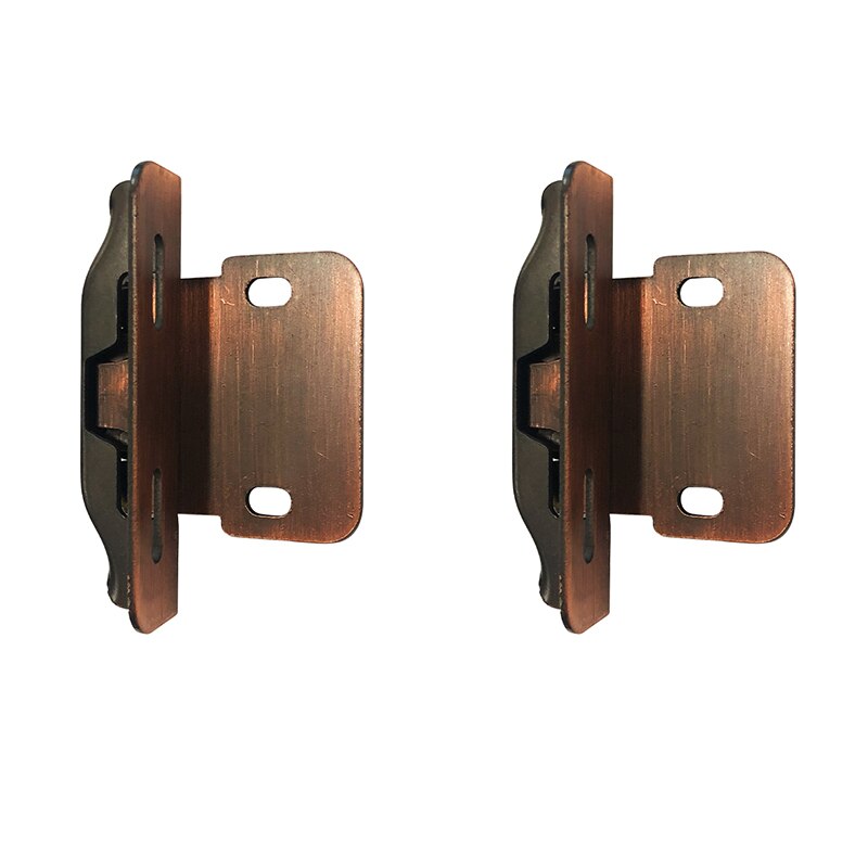 2pcs Probrico Self Close Kitchen Cabinet Hinges Antique Bronze Partial Wrap 1/4-Inch Overlay Cupboard Door Hinges for Furniture: Oil Rubbed Bronze