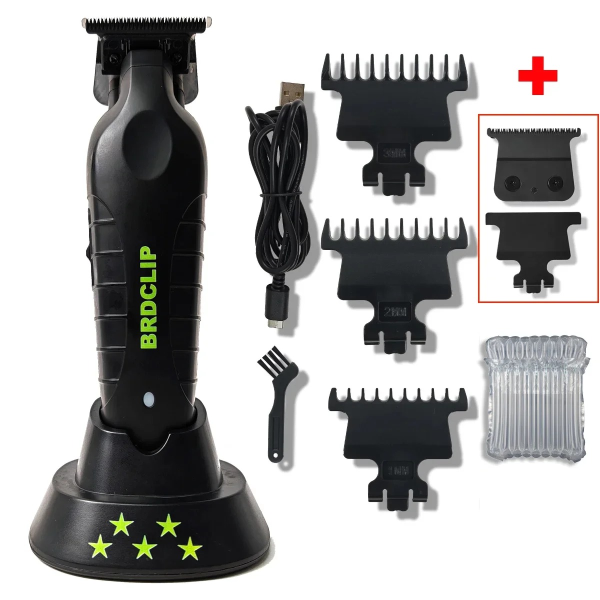 Professionele Elektrische Trimmer 7000 RPM Hoge snelheid Motor met Oplaadstation DLC Gecoat Mes Kappers Tondeuse 3 Kleuren Carving