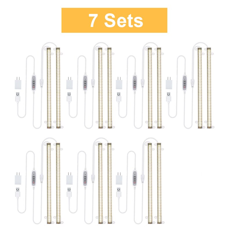 LED Wachsen Licht Streifen 20W Gesamte Spektrum Timer 3200K Phyto Lampe Weiß Licht Für drinnen Pflanzen Regal Orchideen anbau Phytolamp