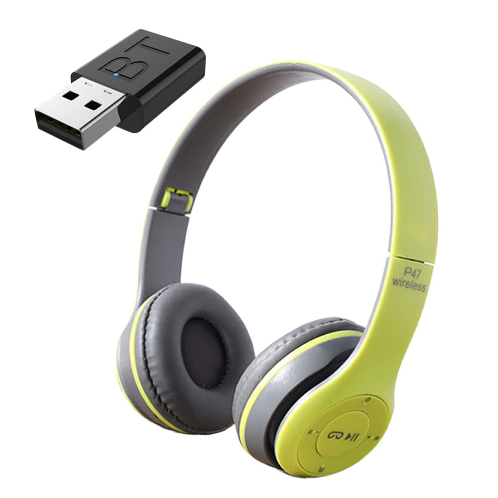 RAXFLY cuffie Bluetooth con microfono Computer PC TV telefono Laptop Tablet Gamer cuffie Wireless riduzione del rumore telefono musica casco: green launcher