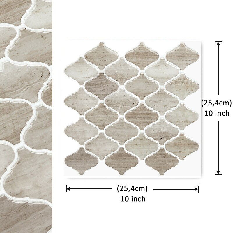 Selvklæbende mosaik fliser vægoverføringsbillede klistermærke diy køkken badeværelse boligindretning vinyl: T80518