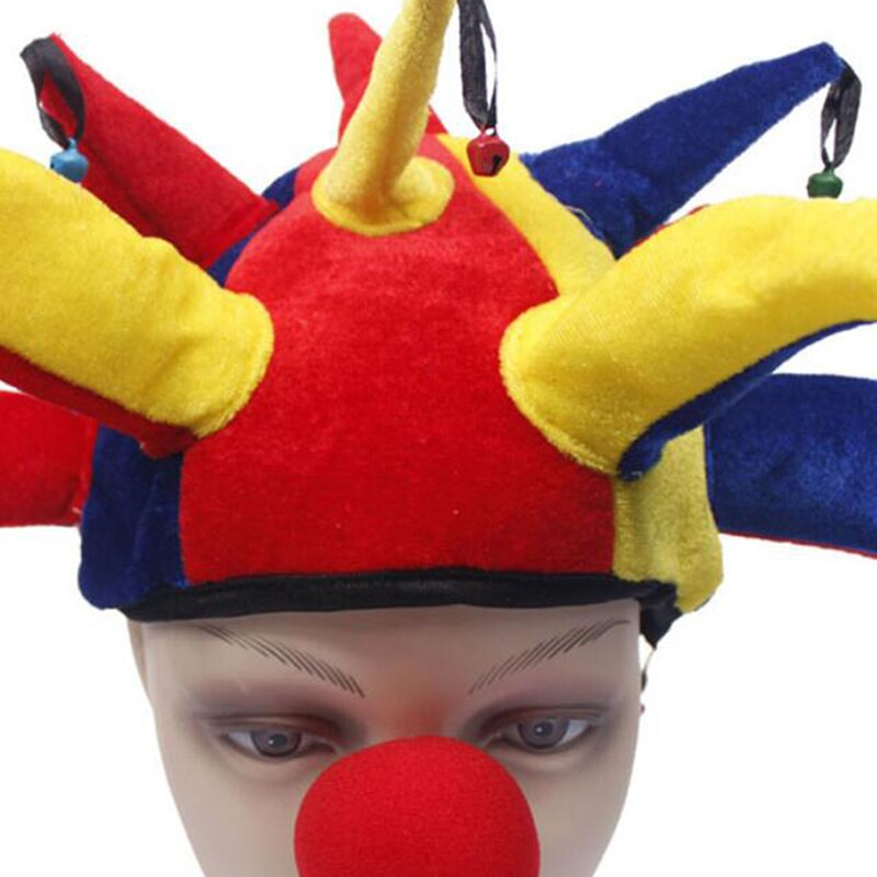Birthday Party Halloween Christmas Dress Up Clown Headgear Funny Clown Show Performance Props 13 Angle Clown Hats