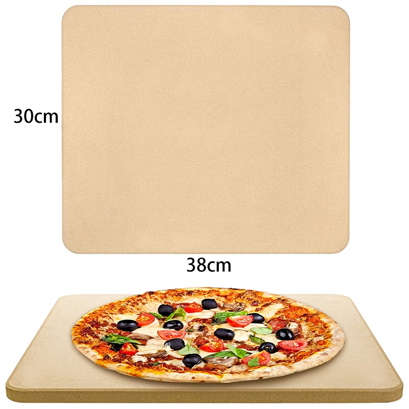 Pizza Stone,Baking Stone,15X12 Inch Heavy Duty Rectangular Engineered Tuff Cordierite Is Very Suitable for Ovens &amp; Grill