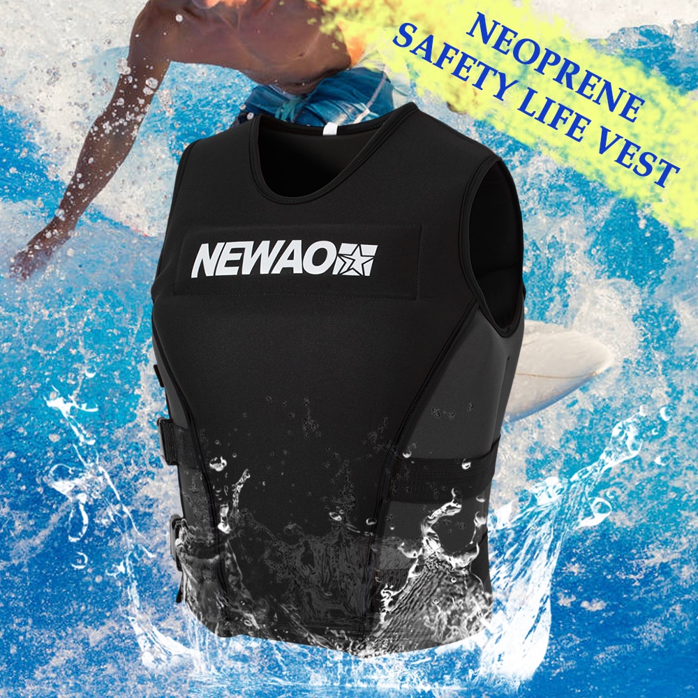 Volwassenen Reddingsvest Neopreen Veiligheid Life Vest Voor Water Ski Varen Zwemmen Life Vest S-3XL Vissen Vest Outdoor Sport Veiligheid