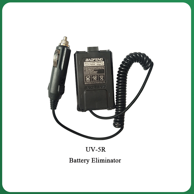 Baofeng batterie eliminator auto ladegerät für UV-5R BF-888S UV-82 ladekabel tyt TH-8000D UV-380 UV-390 TH-F8 zigaretten anzünder: Black