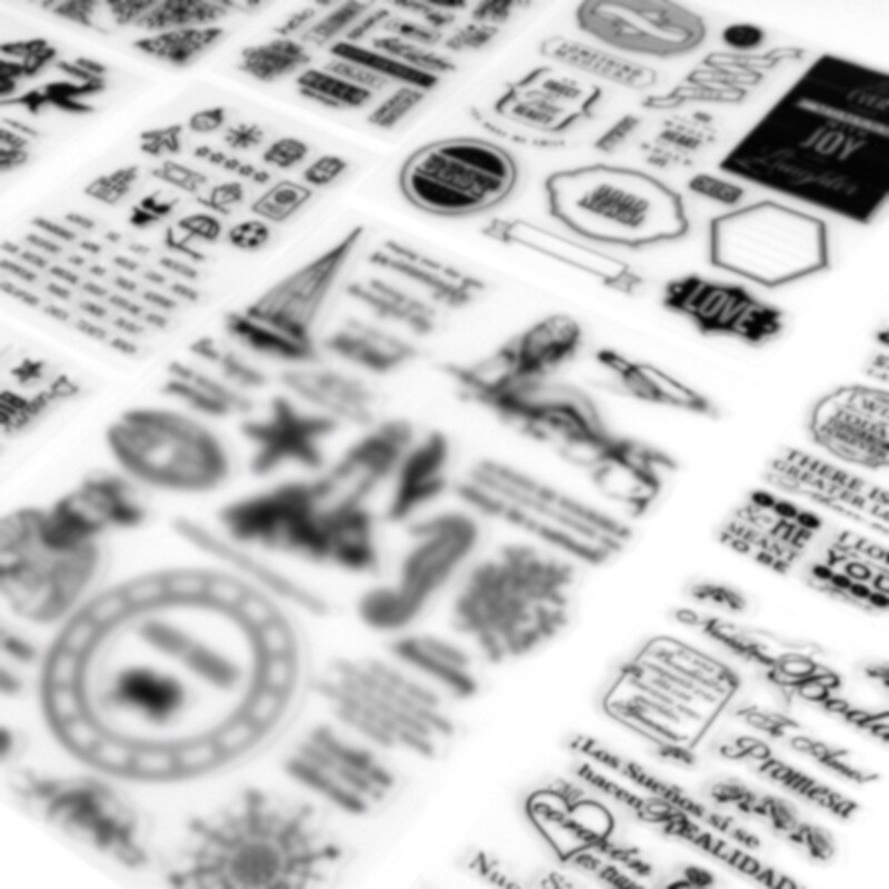 1pc genomskinlig stämpel silikon sigill scrapbooking fotoalbum papperskort gör-det-själv hantverk album dagbok verktyg