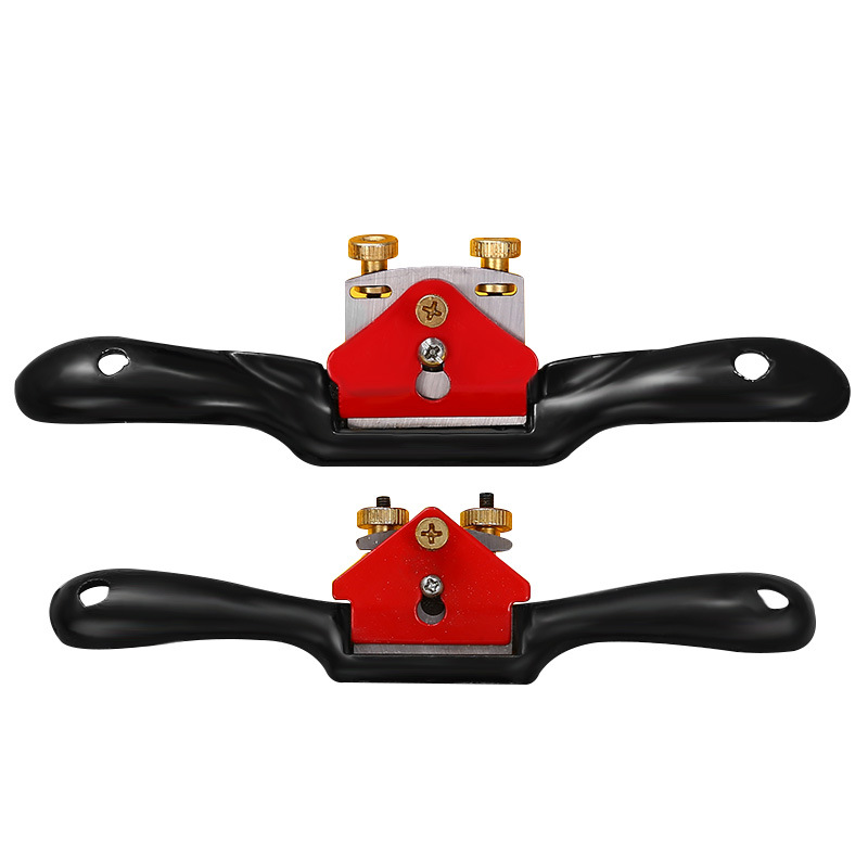 9Inch Adjustable Spokeshave with Flat Base Planer Cutting Edge Metal Blade Wood Working Hand Tool for Wood Craft Spoke Shave